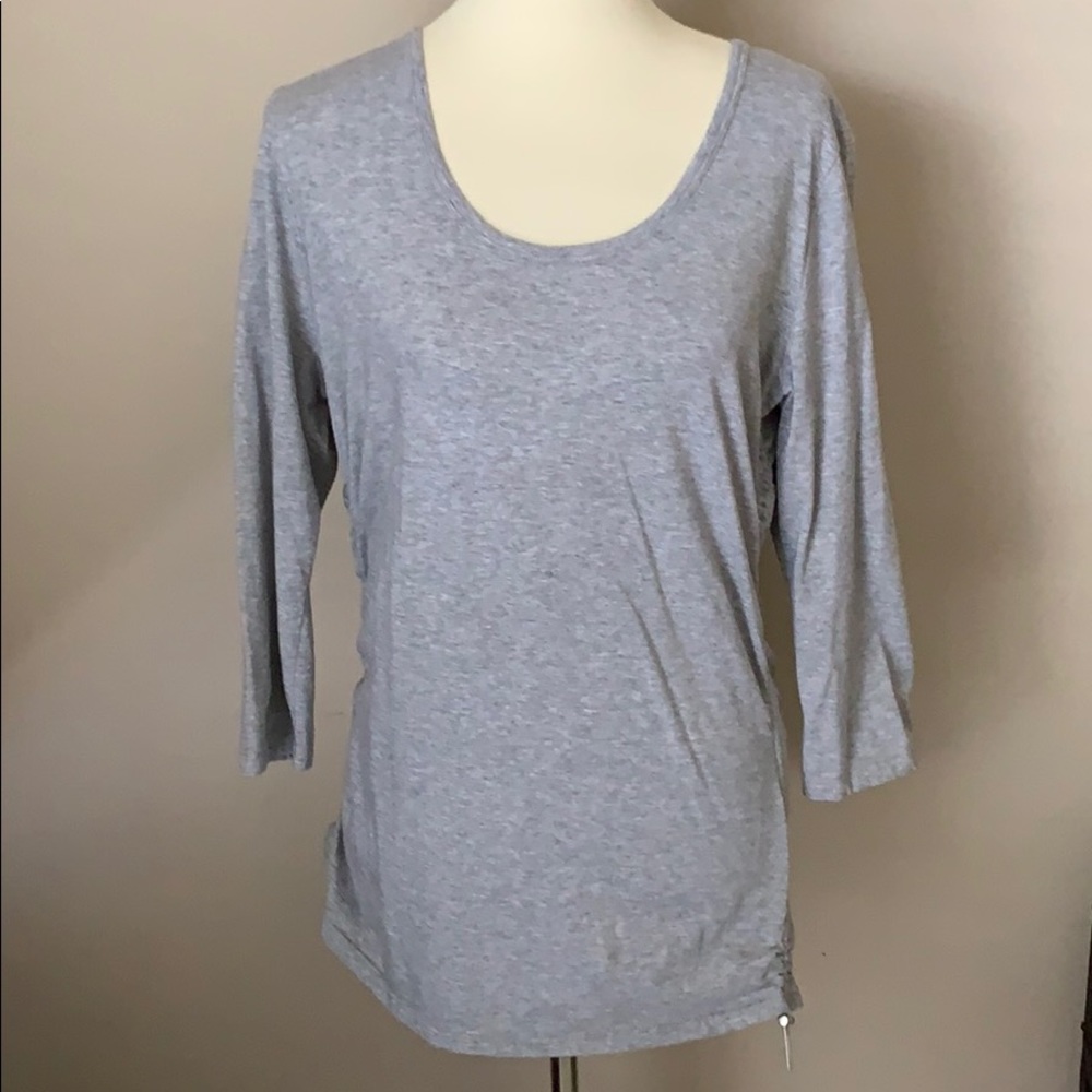 Michael Kors Heather Gray Top‎ with cinched side XL